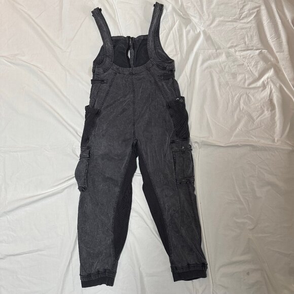 Free People Movement Fast Track Onesie Washed Black/Charcoal Sz S - Picture 10 of 10
